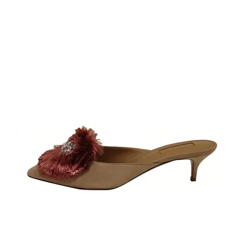 AQUAZZURA Домашние тапочки Женские Коричнево-красный