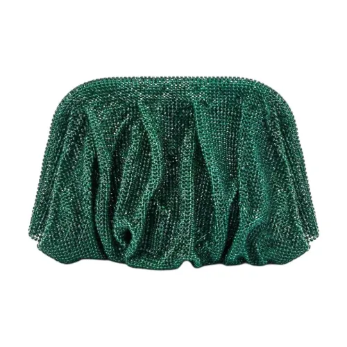 BENEDETTA BRUZZICHES Алюминиевый клатч из сетки женский зеленый
