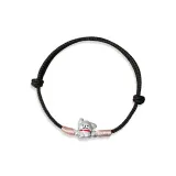 Милый браслет с щенком [Черный шнур]