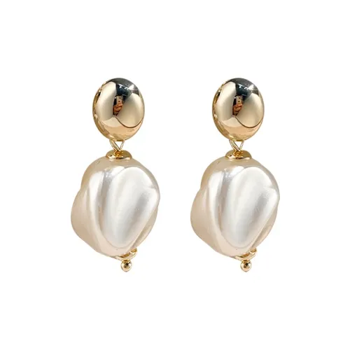 NATURALLYJOJO Серьги-гвоздики из серебра 925 пробы женские белые