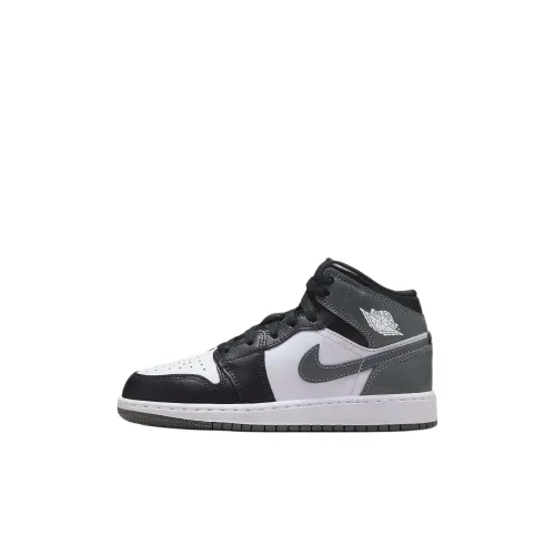 Jordan Air Jordan 1 Детские беговые кроссовки MID Топ Черно-белая панда Kids