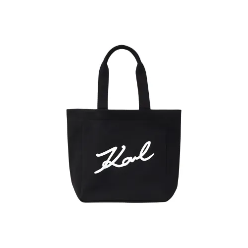 Karl Lagerfeld Переработанный хлопок Тоут Сумка Сумка для покупок Сумка Женская Черная