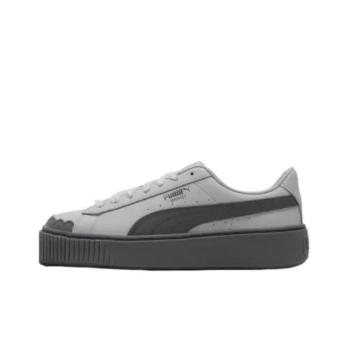 PUMA Платформа Tall Низкие Кроссовки для Скейтбординга Женские Серые