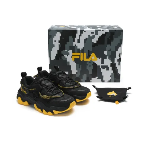 HUANGJINGYU x FILA FLUID 5 Устойчивый к истиранию Низкий Топ Casual Женский Черный