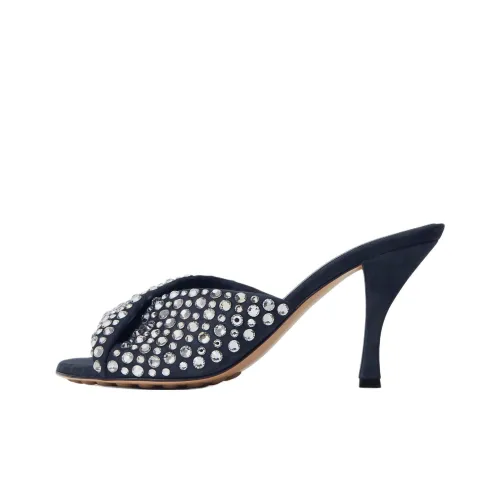 Bottega Veneta Blink Rubber Slide Тапочки 8 см Женские Синие