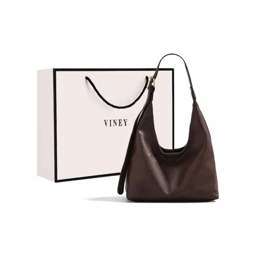 VINEY Сумка через плечо из синтетической кожи большая женская кофейного цвета