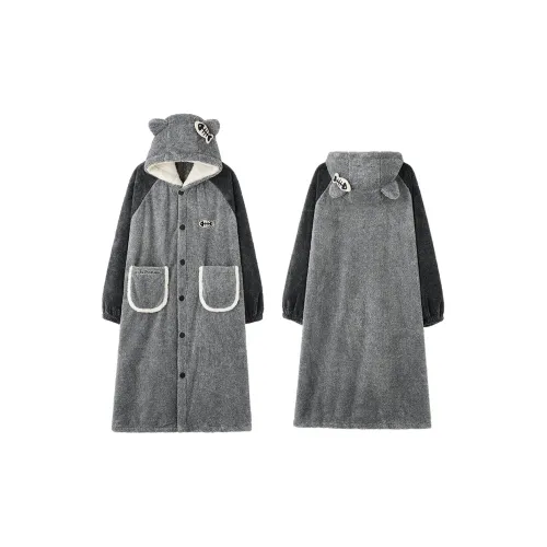 MIOJUER Серый 68041 Один Сон Халат Мужской Банные халаты