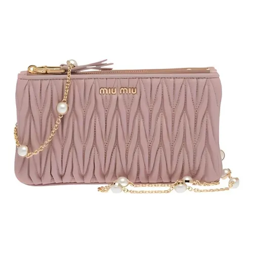 MIU MIU Sheepskin Сумка через плечо Женская Розовая