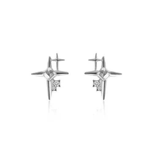 OFLY Серебро S925 Стержень Серьги-гвоздики Унисекс