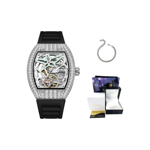 Dulunwe Автоматический механический механизм Мужские часы 55мм*42мм*11мм Скелет