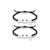 Подвеска с иероглифом "Фу" Браслет с замком мира (Черный + Черный)