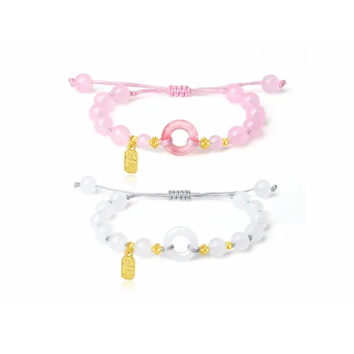 MUYAN Цветная глазурь Мир Пряжка Персонаж Плак Нефритовый Браслет Унисекс