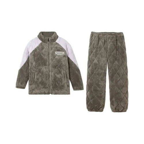 Kerener Pajama Комплект Женский Молочно-чайный Серый