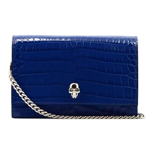 Alexander McQueen Телячья кожа Сумка через плечо Женская Синяя