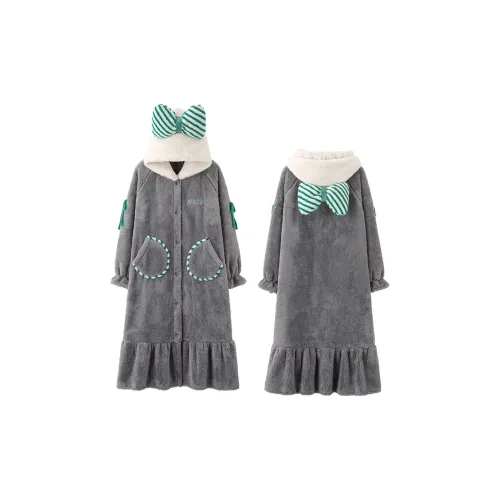 MIOJUER Sleep Халат Женский Серый