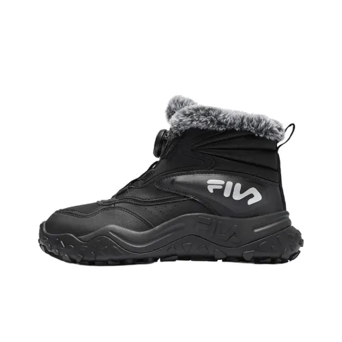 FILA KIDS Противоскользящие Термостойкие Высокие Кеды для Детей Lifestyle Shoes Черные Подростки