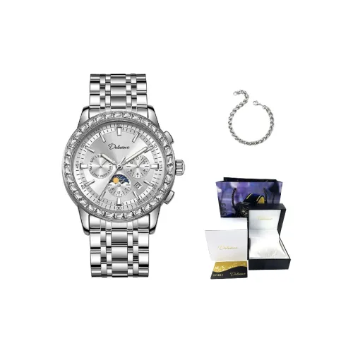 Dulunwe Автоматический Механический Механизм Нержавеющая Сталь Ремешок Часы Мужские Белый Циферблат