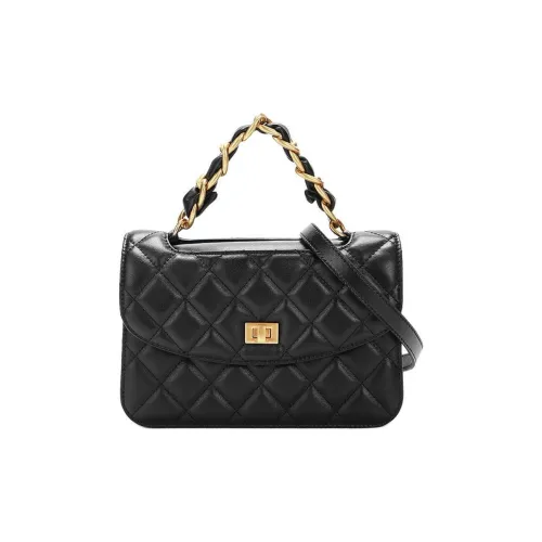 SADI Корова Кожа Ручная Сумка через плечо Сумка Женская Черный Белый