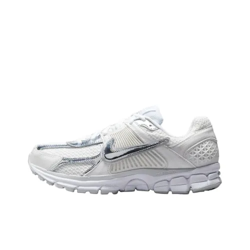 Nike Air Zoom Vomero 5 Устойчивый к истиранию Низкий Топ Повседневный Тренировки Городской Коммутирование Беговые кроссовки Женские Белый Серебряный
