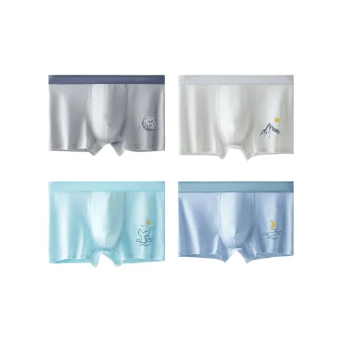 H YXIANG Мужское нижнее белье 4 штуки смешанные цвета