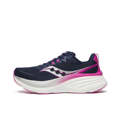 Saucony Hurricane 24 Slip-Resistant Abrasion-Resistant Low-Top Беговые кроссовки Унисекс Морской синий