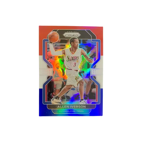 PANINI 2021 22 PRIZM 76 Персон ALLEN IVERSON Трехцветный Фолд Рефрактор Большой Игрок Коллекция Карт