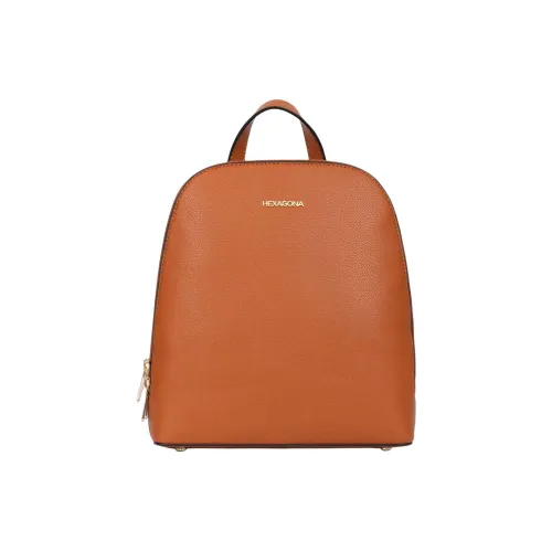 H HEXAGONA Париж С рельефным принтом Синтетическое волокно Рюкзак Стандартный Женский Коричневый