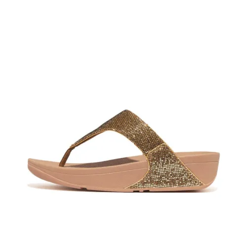 FITFLOP Резиновая подошва противоскользящие шлепанцы женские золотые