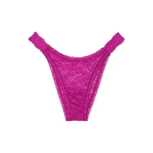 Victoria's Secret The LACIE Кружево Бразильские Трусы Outrageous Розовые Трусы Женские 1 Пачка Ярко-Розовые