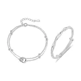 Взаимопроникающие браслеты + браслеты (пара)