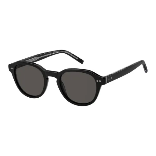 Tommy Hilfiger Eco Ацетат Круглые Солнцезащитные очки Мужские Черные