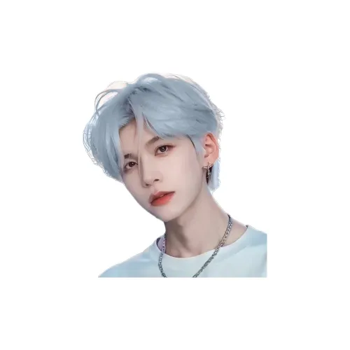 GLUNA Дифференциальный Треснувший Крышка Парики Ледяно-голубой