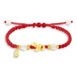 Мирный браслет с закрученной змеей [Красная нить]