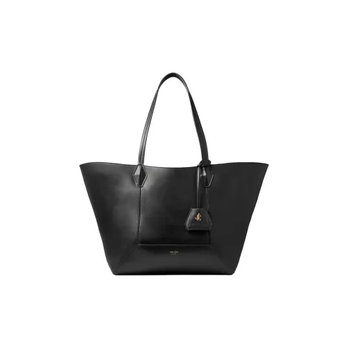 Jimmy Choo Телячья кожа Тоут Сумка Сумка для покупок Сумка среднего размера Женская Черная