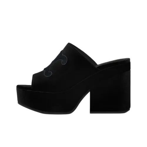 CELINE Шлепанцы Женские Черные