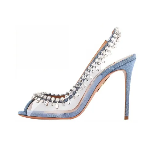 AQUAZZURA One Ремешок Сандалии 10,5 см Женские Синие