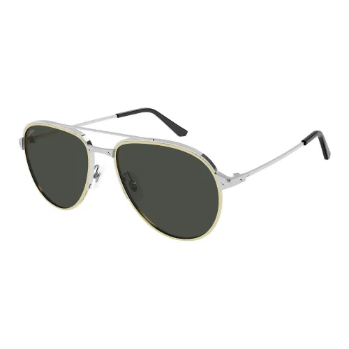 Cartier Metal Aviator Солнцезащитные очки Мужские Silver