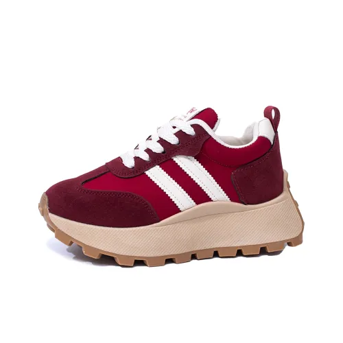 La Chapelle Abrasion Resistant визуально увеличивает рост MID Топ Толстоподошвенные кроссовки Женские