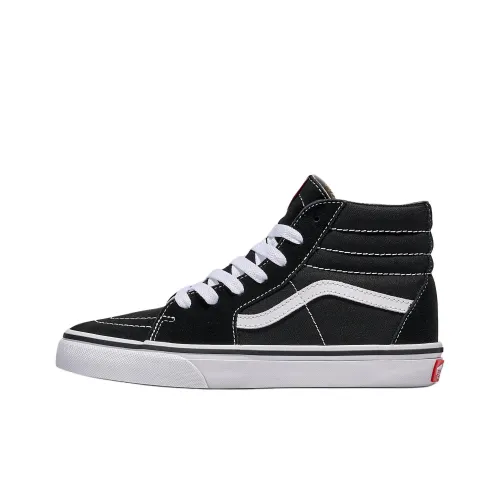 Vans SK8 HI Детские Скейтбординги Высокие Черные для Школьного возраста