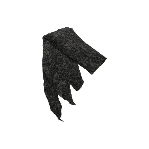 MARC LE BIHAN Cotton Knit Шарфы Женские Черный
