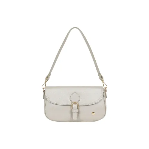 H HEXAGONA Париж GRAIN LEATHER Портативная Сумка через плечо Сумка на плечо Женская Серебряная