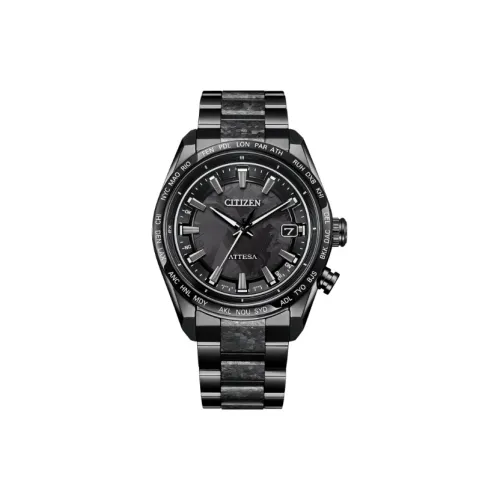 CITIZEN Солнечный Кварцевый Механизм Мужские Часы Eco Drive Series 40,6 мм Черные