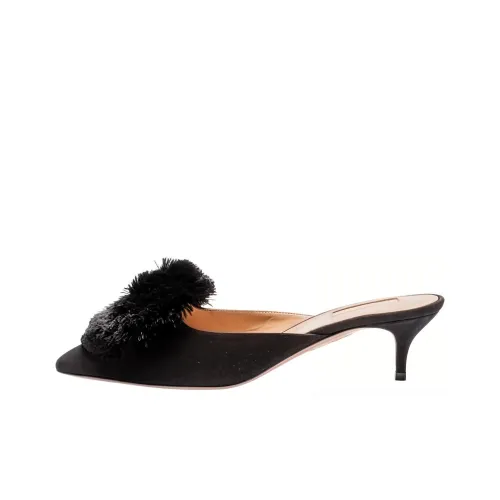 AQUAZZURA Домашние тапочки Женские Черные