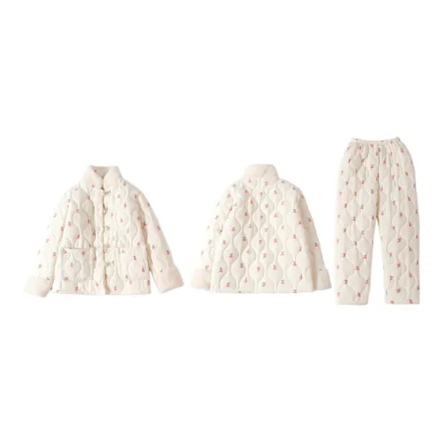 CAIHENGTONG Пижамный комплект женский розовый тюльпан