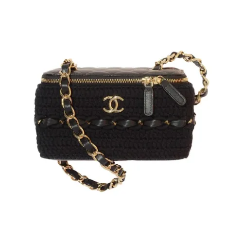 CHANEL 22c Early Spring Овчина Сумка для коробок Сумка для макияжа Сумка через плечо Большая Женская Черная