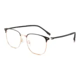 Матовый черный | Розово-золотой-C12 & Защита от синего света 0 диоптрий Плоская подошва Линзы