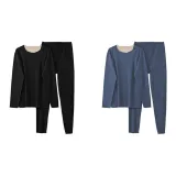 Мужской комплект из 2 предметов (Черный + Джинсовый синий)