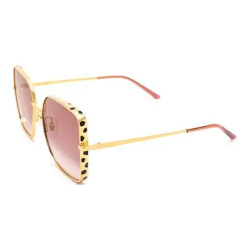 Cartier Ацетат Титан Деревянный Металл Сумка-полумесяц Бабочка Солнцезащитные очки Женские Золотой