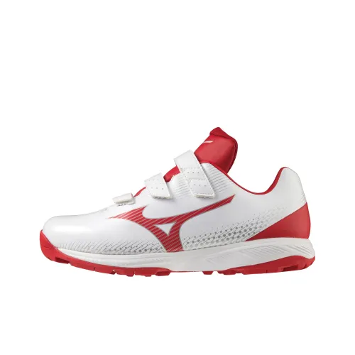 Mizuno Light Revo Trainer CR Slip-Resistant Abrasion-Resistant Low-Top Training Shoes Unisex White Red Мицубо Light Revo Trainer CR Противоскользящие Устойчивые к истиранию Низкие Кроссовки для тренировок Унисекс Белый Красный