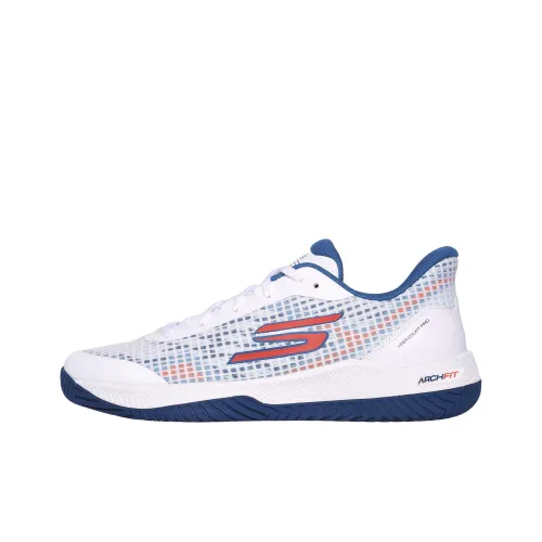 Skechers Viper Court Pro Low Топ Кроссовки для тренировок Мужские Белые Синие